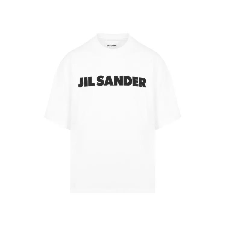 Jil Sander - Porcelaine Cotton Logo T-Shirt - Größe S - weiß