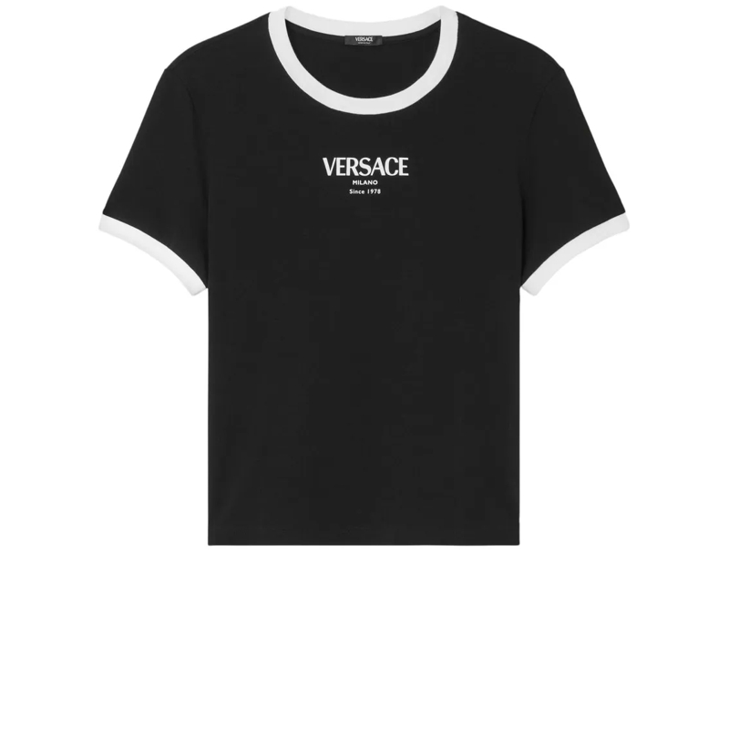 Versace T-Shirt Stretch Viscose T-Shirt Black
