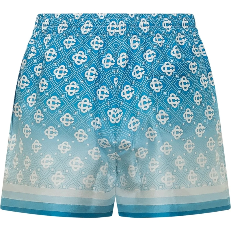 Casablanca Shorts Shorts con Vita Elastica e Stampa Geometrica blau(Image 2)