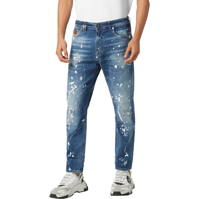 Philipp Plein Cropped-Jeans Detroit Fit jeansblau(Image 3)