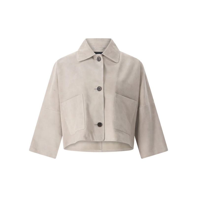 Arma Übergangsjacke Jacke Zhou aus Veloursleder weiß