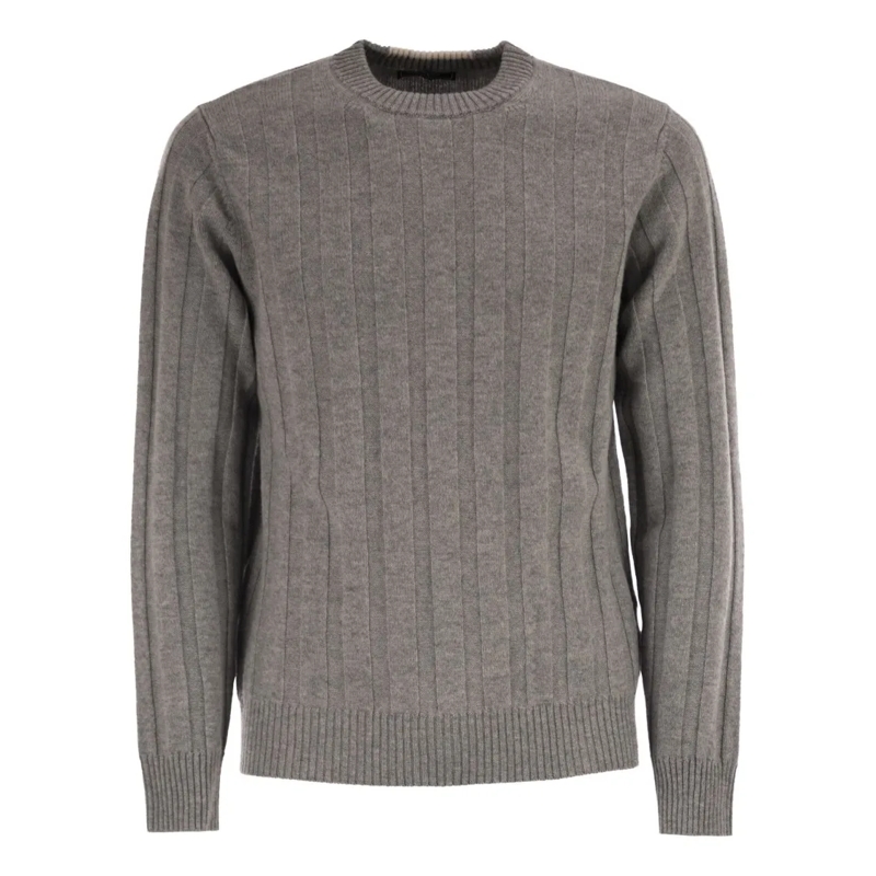 Peserico Trui Wool And Cashmere Ribbed Jumper Grey