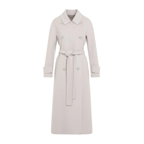 Max Mara Übergangsmäntel New Ecru Virgin Wool Hester Coat White