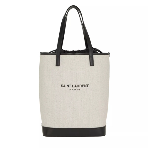 Saint Laurent Teddy Shopping Bag Linen Canvas Beige Shoppingväska