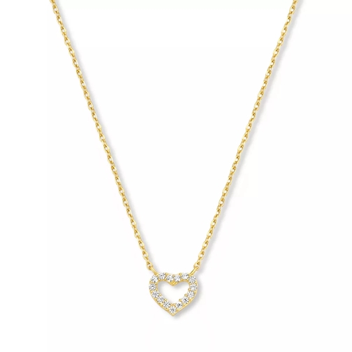 Isabel Bernard Belleville Amore 14 Karat Necklace With Zirconia Gold Mittellange Halskette
