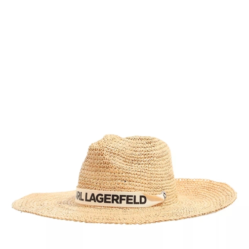 Karl Lagerfeld Essential Brim Hat Raffia Natural Cappello di paglia