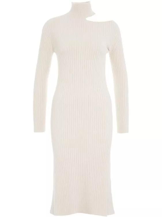White Knitted Dress White