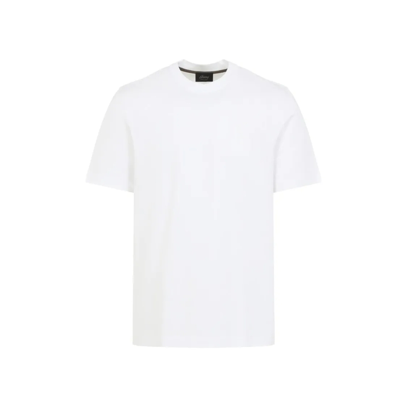 Brioni T-Shirt Classic Short-Sleeve T-Shirt With Logo Detail White