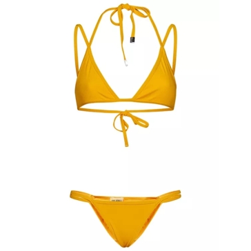 The Attico Yellow Ribbed Lycra Bikini Yellow