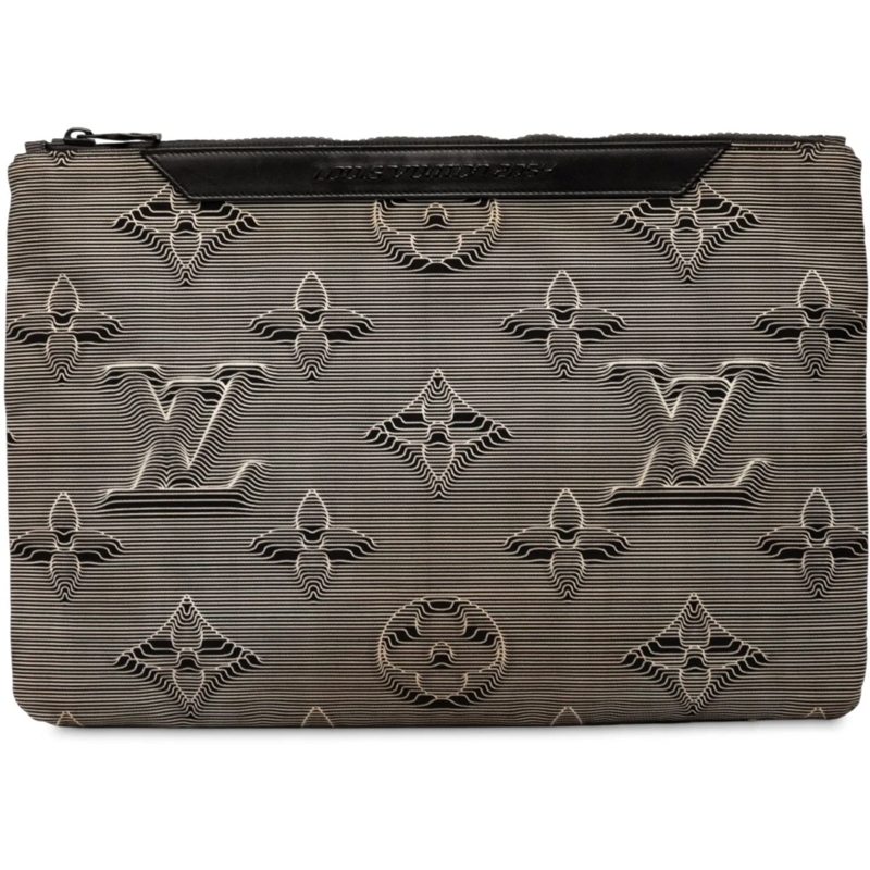 Louis Vuitton Pochette Monogram 3D 2054 Reversible Pouch grau