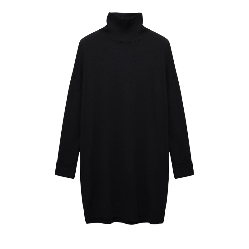 Dorothee Schumacher Rollkragenpullover SHIMMERING MERINO pullover pure black