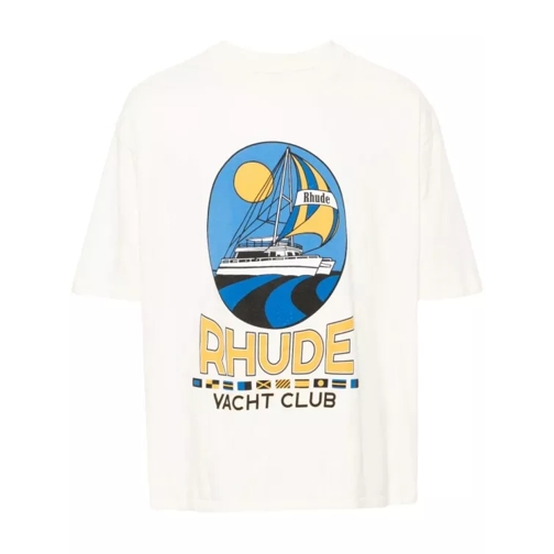 Rhude Ecru Yacht Club T-Shirt White 