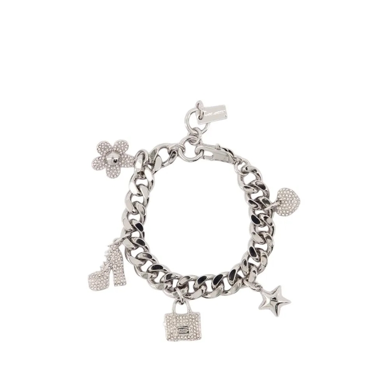 Marc Jacobs Bracelet Mini Icon Pave Bracelet - Metal - Silver Silver