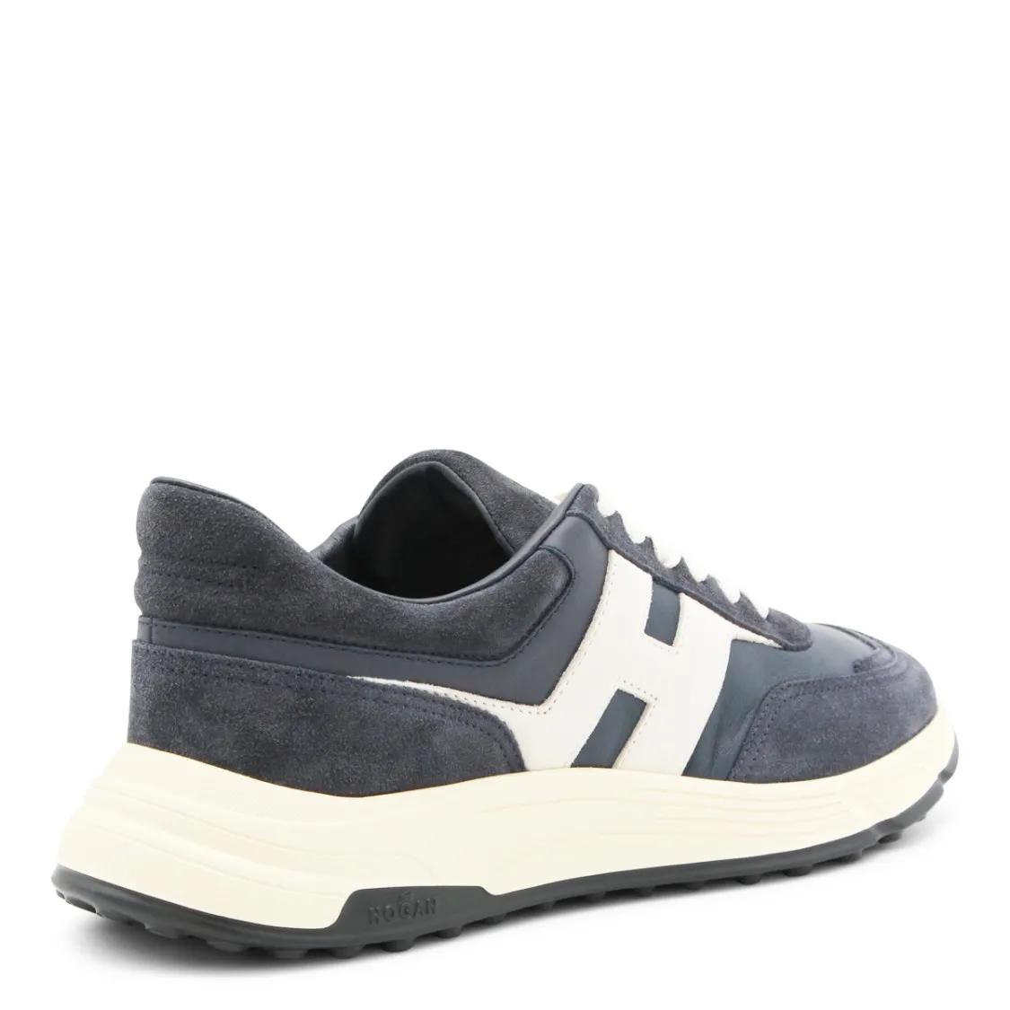 Thumbnail - Hogan Low-Top Sneaker - Navy Leather Sneakers - Gr. 9_5 - in Grau - für Damen