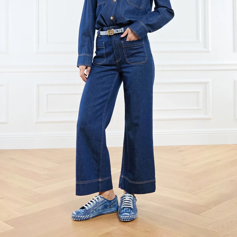 Fendi Low-Top-Sneaker Domino Sneaker Denim Blue(Image 2)