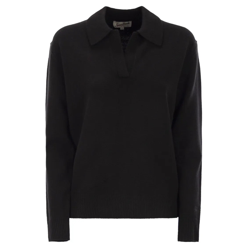 Mc2 Saint Barth Trui Eze - Polo Neck Jumper Black