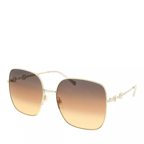 Gucci GG0879S-004 61 Sunglass WOMAN METAL GOLD Sunglasses