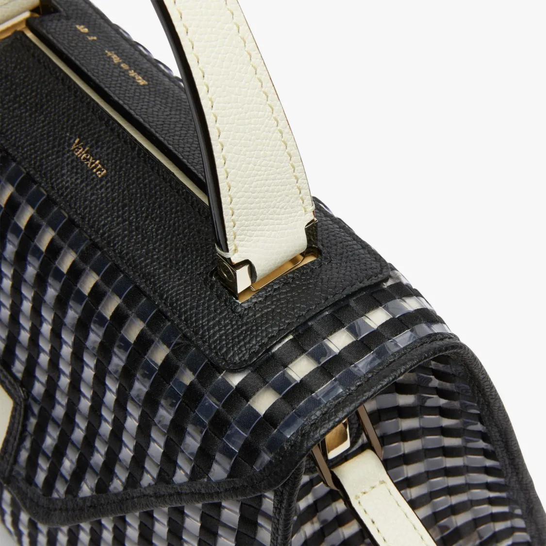 Valextra Hobo bags Iside Woven Mini Raincoat in zwart