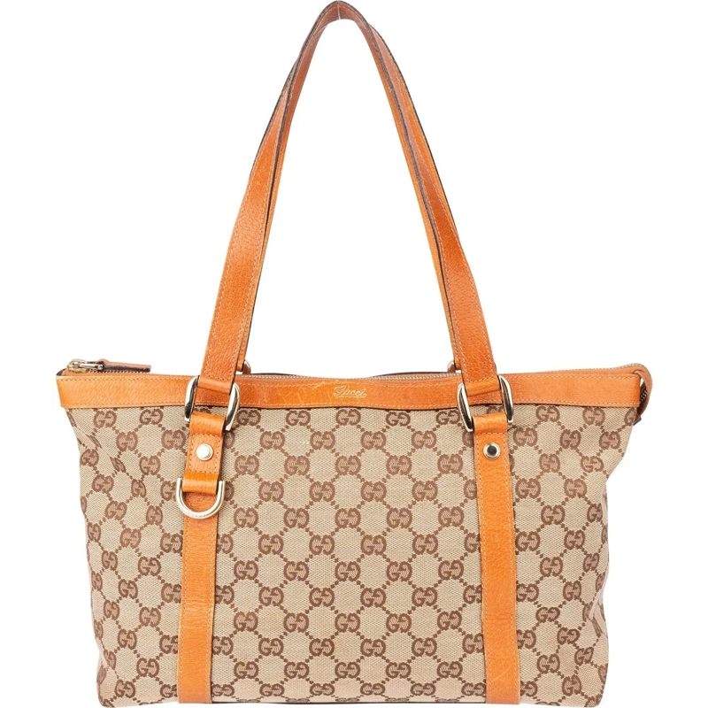 Gucci Schultertasche Gucci GG Monogram Abbey Handbag braun