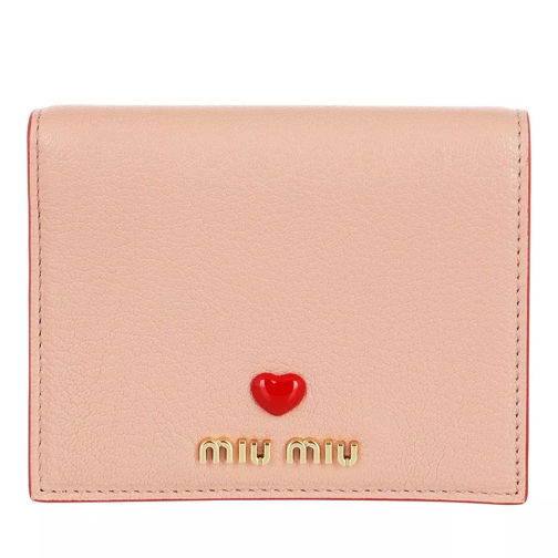 Miu Miu Small Madras Love Wallet Leather Orchid Pink Bi-Fold Portemonnaie