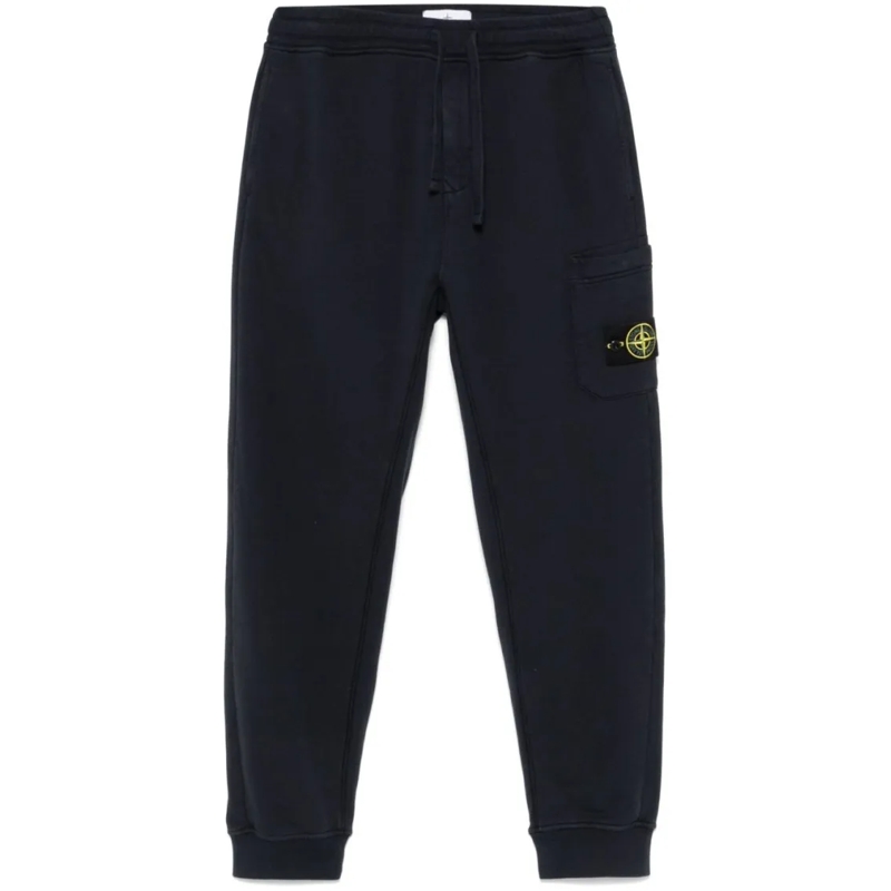 Stone Island joggingbroek Relaxed Fit Blue Trousers With Signature Patch Poc Black