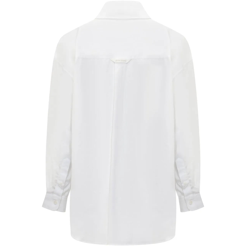 Palm Angels Bluse Camicia con Monogram PA weiß(Image 2)
