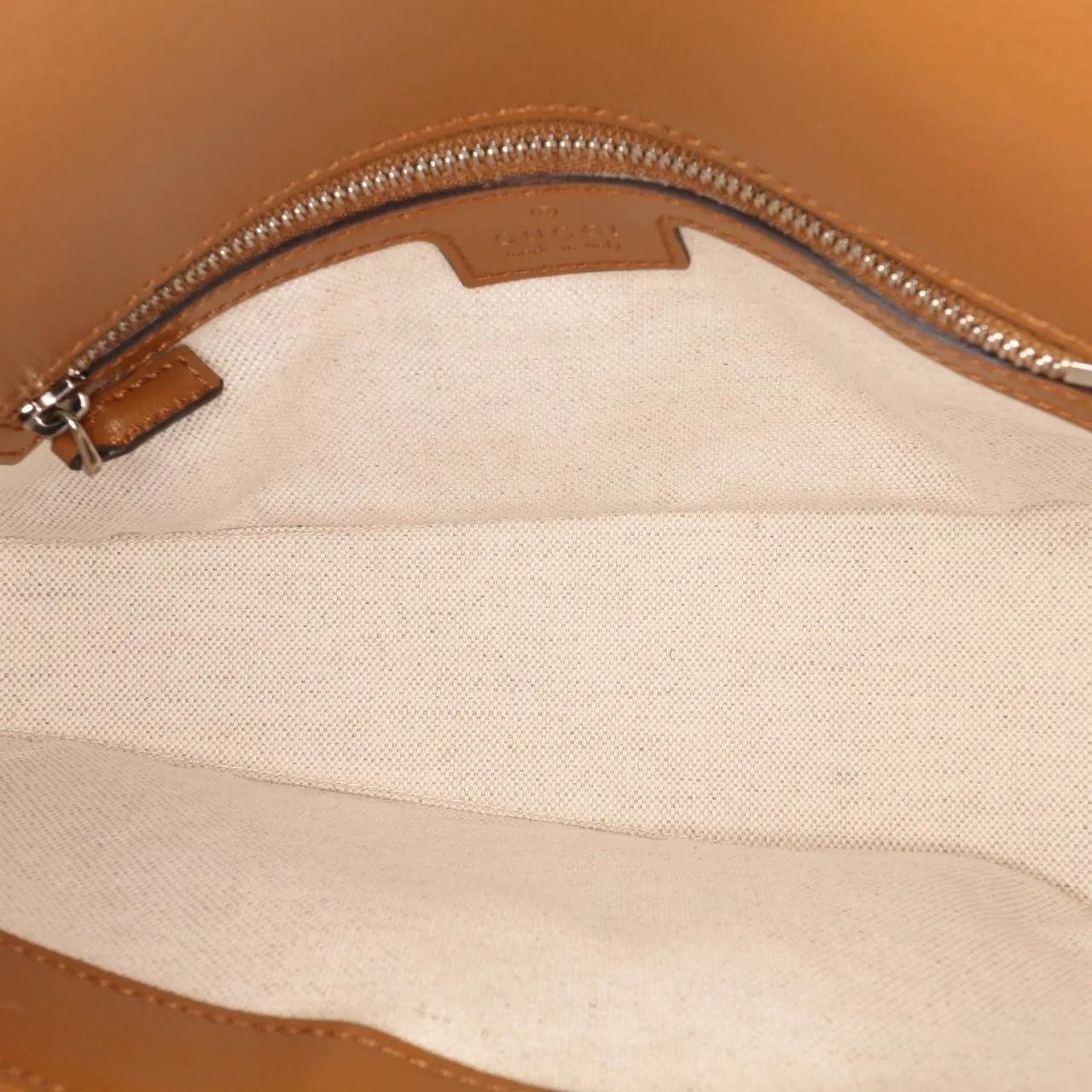 Thumbnail - Gucci Hobo Bags - GG Canvas Asymmetric Horsebit 1955 Shoulder Bag - Gr. unisize - in Braun - für Damen