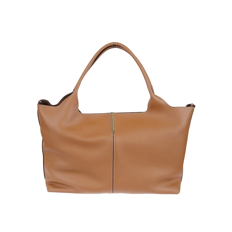 Tod's Sac à bandoulière Medium Calfskin Shopping Bag Brown