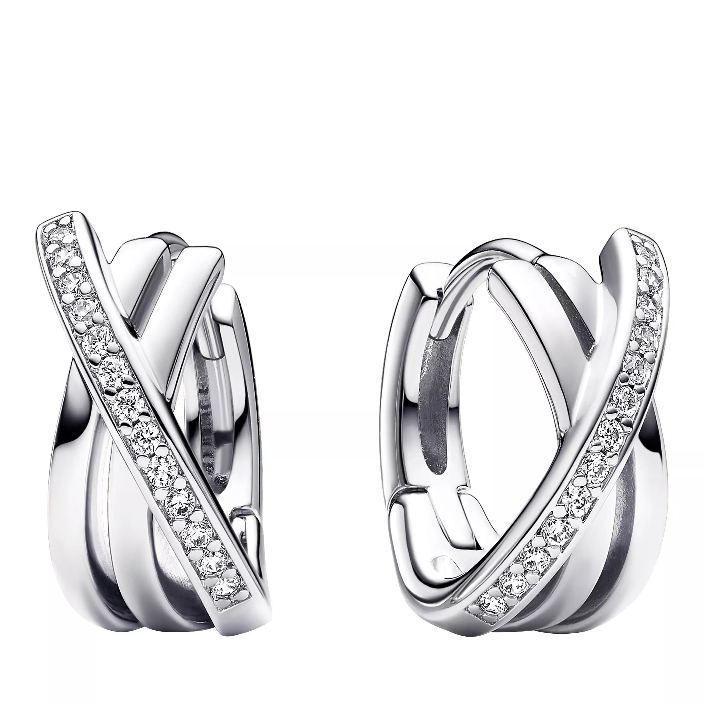 Pandora Women's Silver Earrings - Sterling Cubic Zirconia - Earrings For Unisize