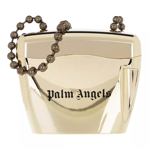 Palm Angels Metal Mini Padlock Bag  Gold  Black Gold Black Cross body-väskor