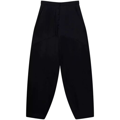 Stella McCartney Black Paneled Satin Pants Black 