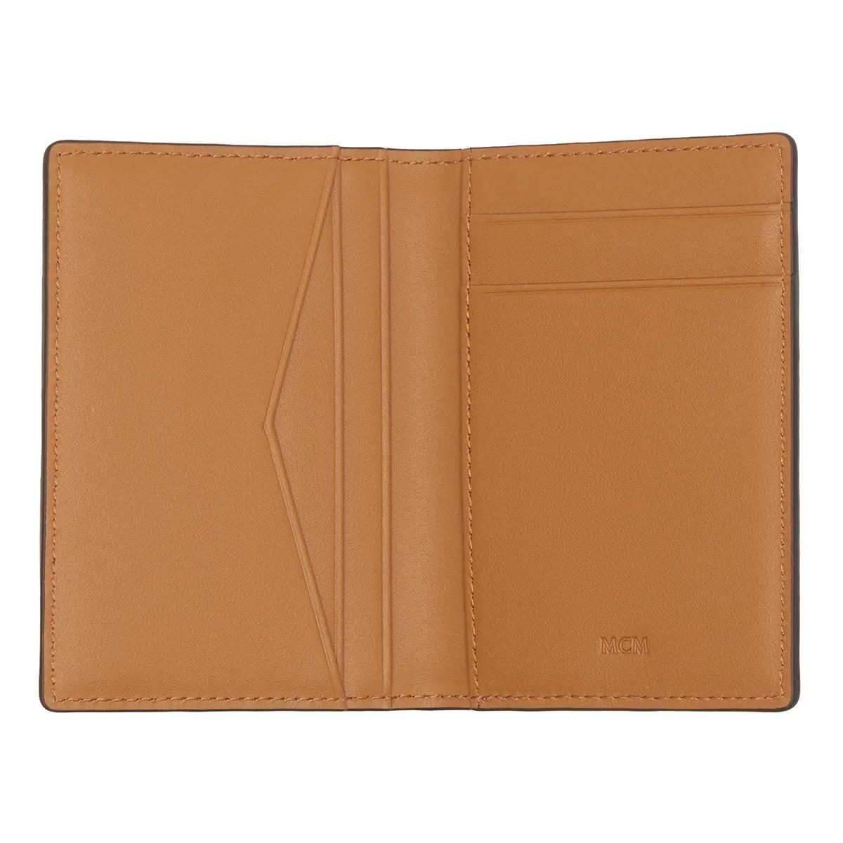 Thumbnail - MCM Portemonnaies - Aren Visetos Card Case Mni Co, One Size - Gr. unisize - in Cognacbraun - für Damen