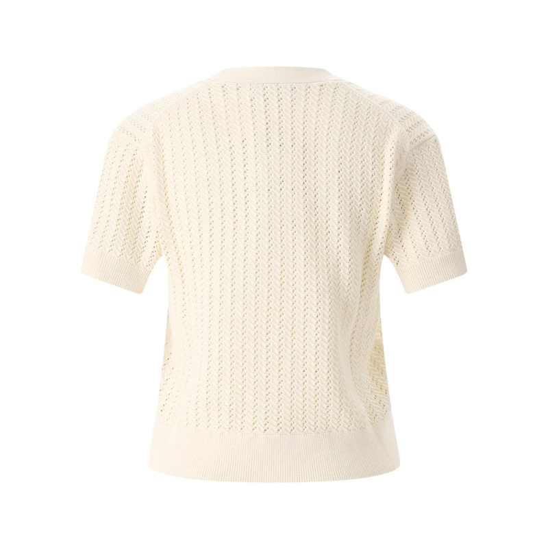 Anine Bing Strickjacke Kurzarm Cardigan weiß(Image 2)