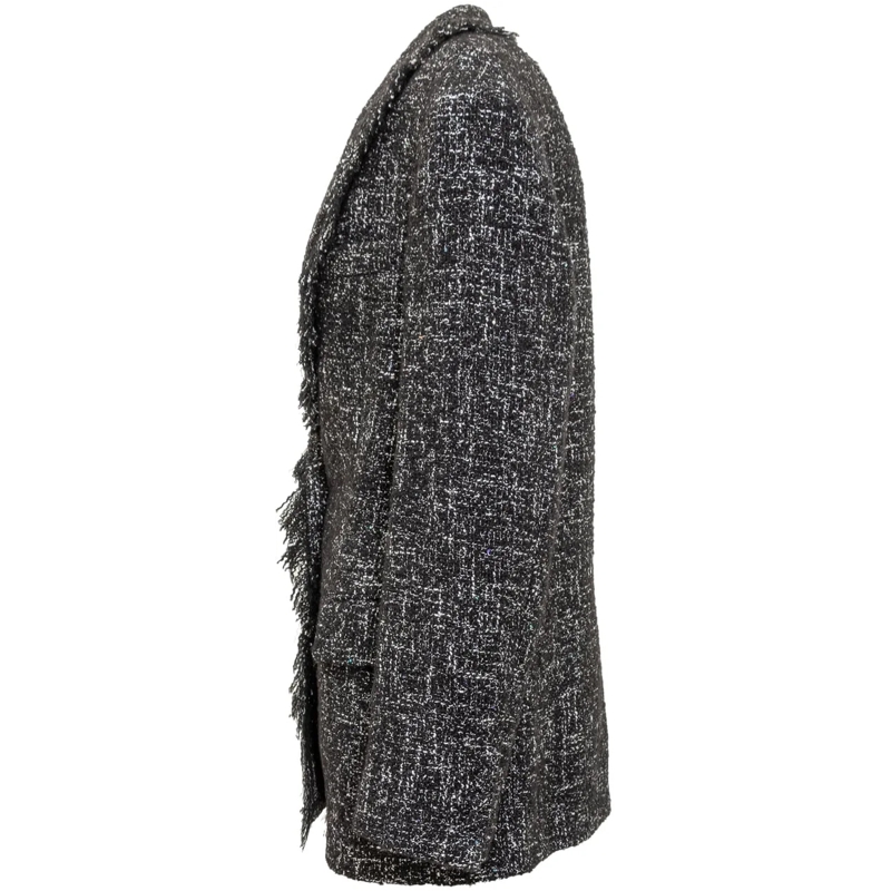 MSGM Blazer MSGM Blazer in Tweed con Frange dunkelgrau(Image 3)
