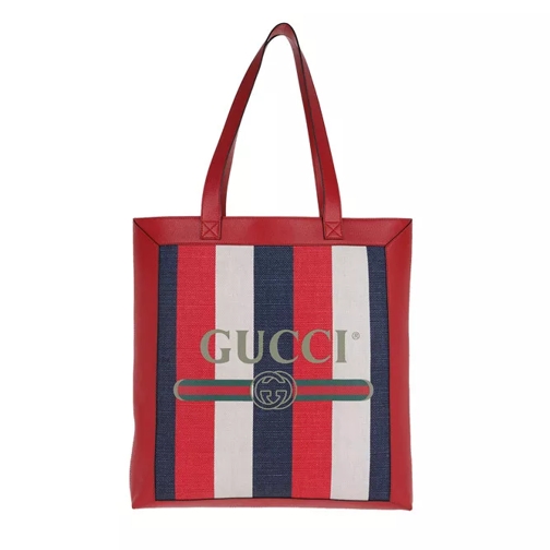 Gucci Gucci Print Medium Tote Canvas Hibiscus Red Tote