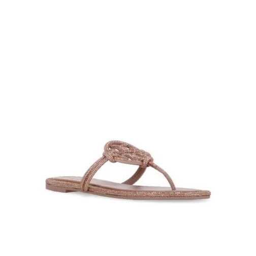 Tory Burch Miller Knotted Pave Sandals Pink Flip Flop