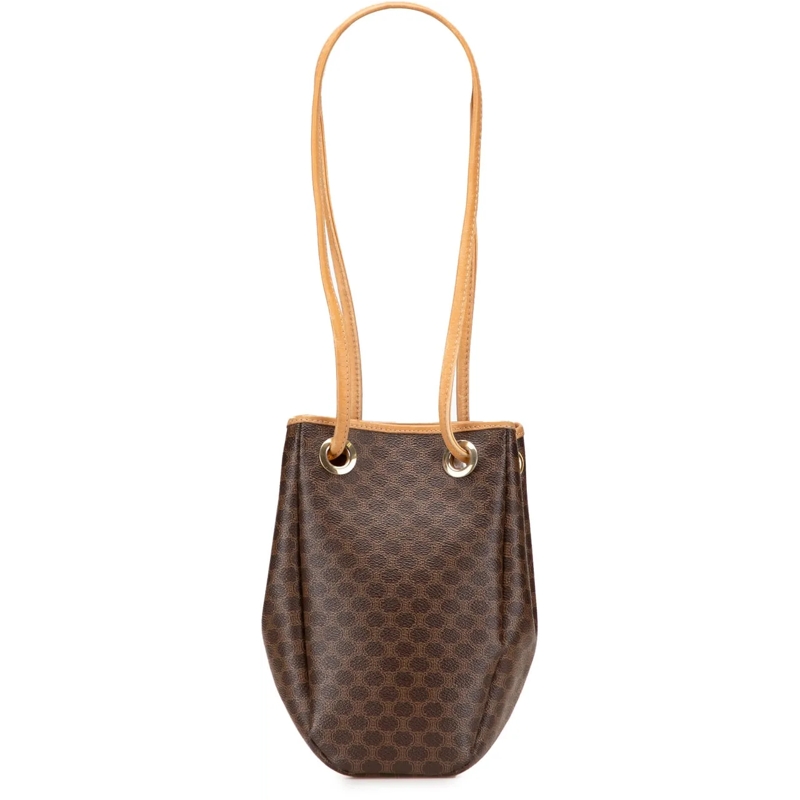 Celine Schultertasche Macadam Coated Canvas Bucket Bag braun