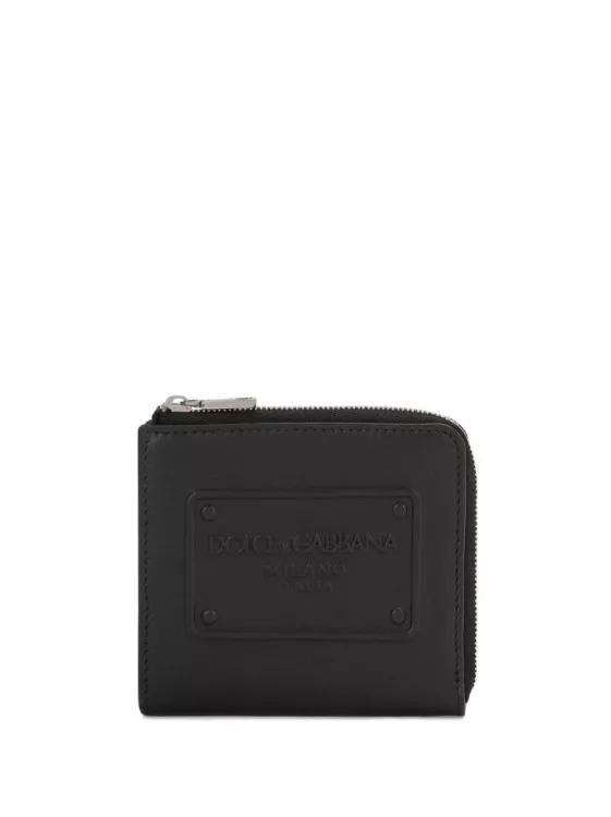 Dolce&Gabbana Portemonnaies - Logo-Debossed Zip-Around Wallet - Gr. unisize - in Schwarz - für Damen