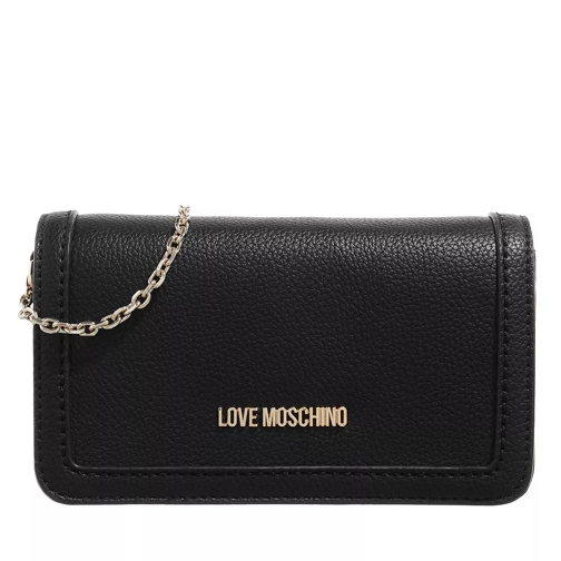 Love Moschino Portafogli Pu Nero Wallet On A Chain