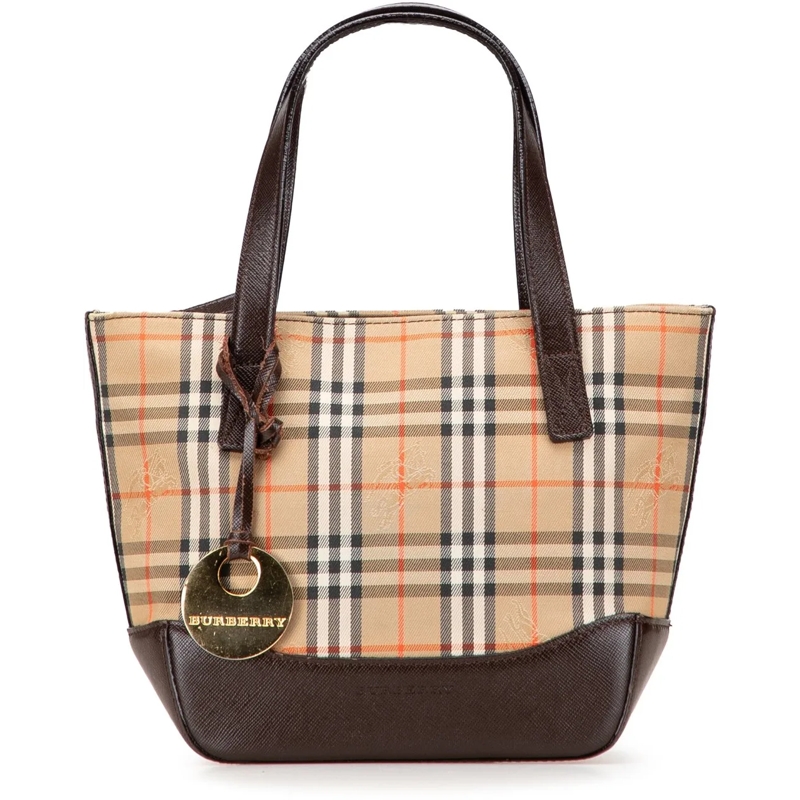 Burberry Fourre-tout Haymarket Check Canvas Handbag braun