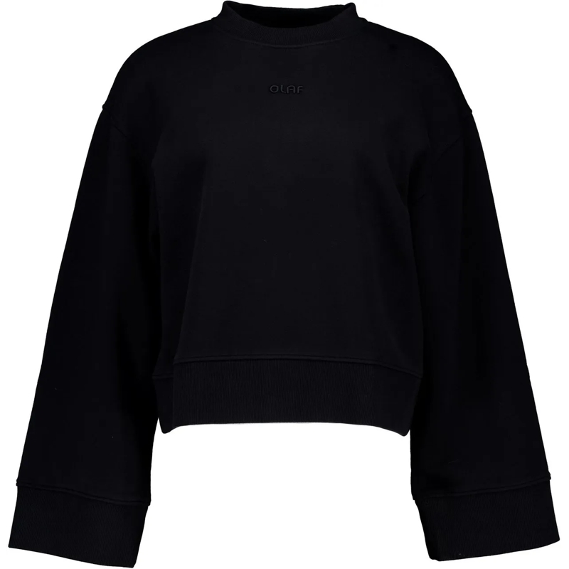 ØLÅF  Olaf Wmn Retro Logo Crewneck Sweaters Zwart W99020 schwarz