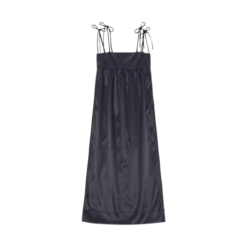 GANNI Kleid aus Satin 099 black 