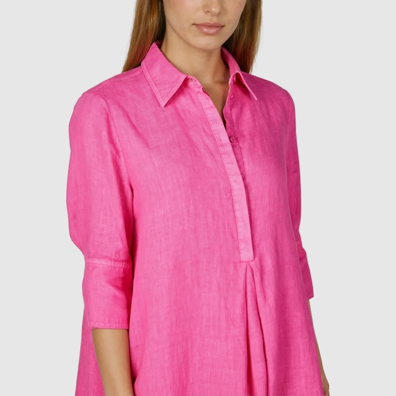 Marc Aurel Midikleid Leinenkleid pink(Image 3)