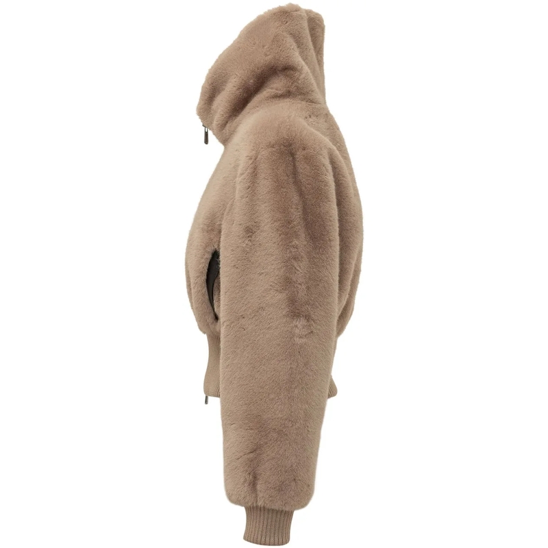 Pinko Bomberjacke Bomber Bagles con Cappuccio taupe(Image 3)