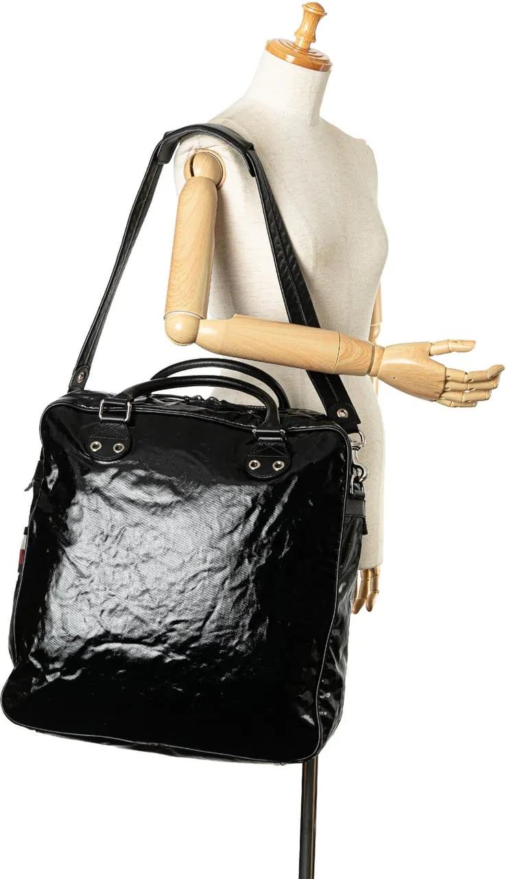 Gucci Hobo bags 2000-2015 Web Coated Canvas Satchel in zwart
