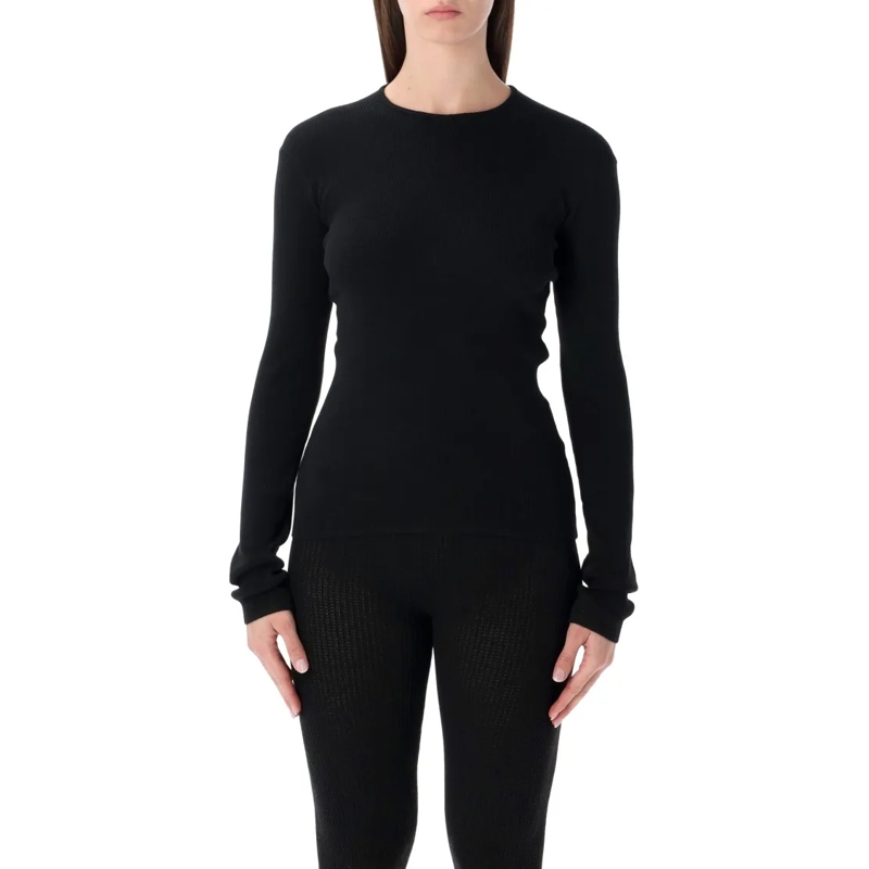 FEAR OF GOD Haut à manches longues Form-Fitting Rib Knit Long Sleeve Top Black