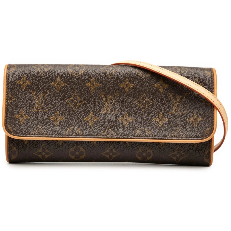 Louis Vuitton Schultertasche Monogram Pochette Twin GM braun