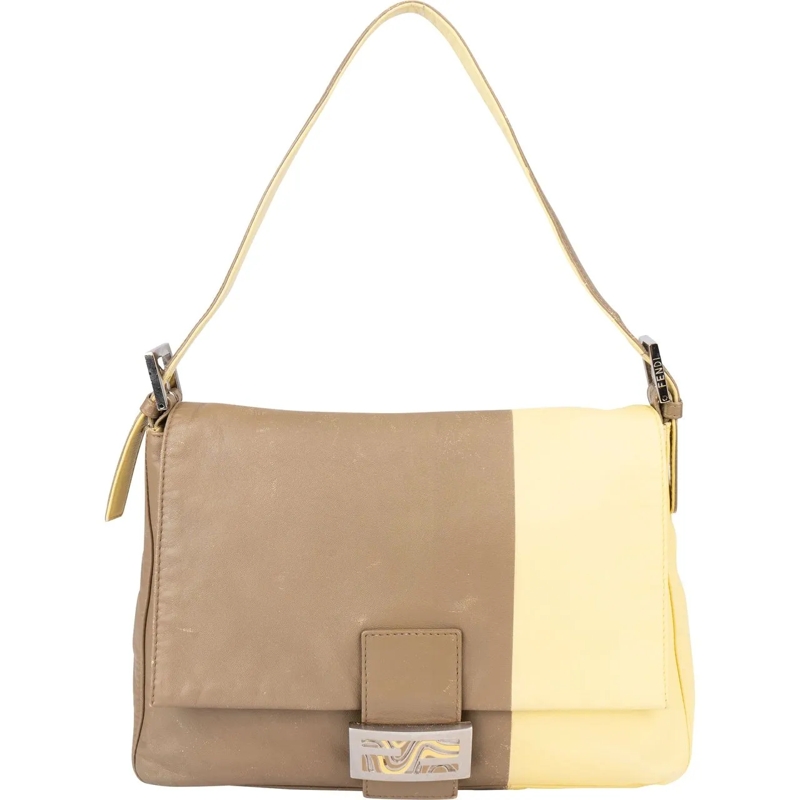 Fendi Schultertasche Fendi Limited Bicolor Leather Mamma Handbag mehrfarbig