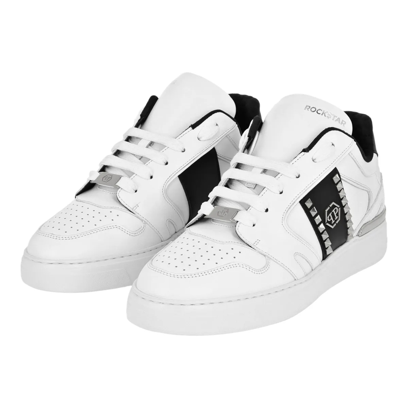 Philipp Plein Low-Top-Sneaker Sneaker Mit Schmucksteinen weiss