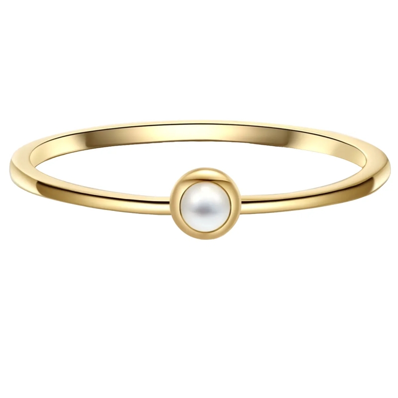 Glanzstücke München Ring Sterling Silber Ring Perlmutt gold